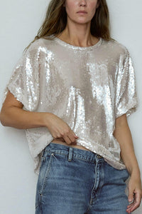 Secular - Liberty Crwe Neck Sequin Shirt