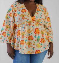 Guapa - Prana V Neck Top - Plus
