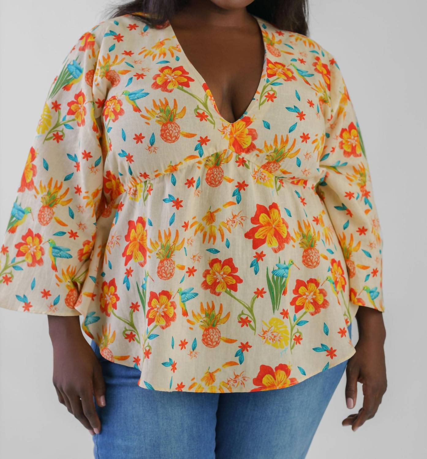 Guapa - Prana V Neck Top - Plus