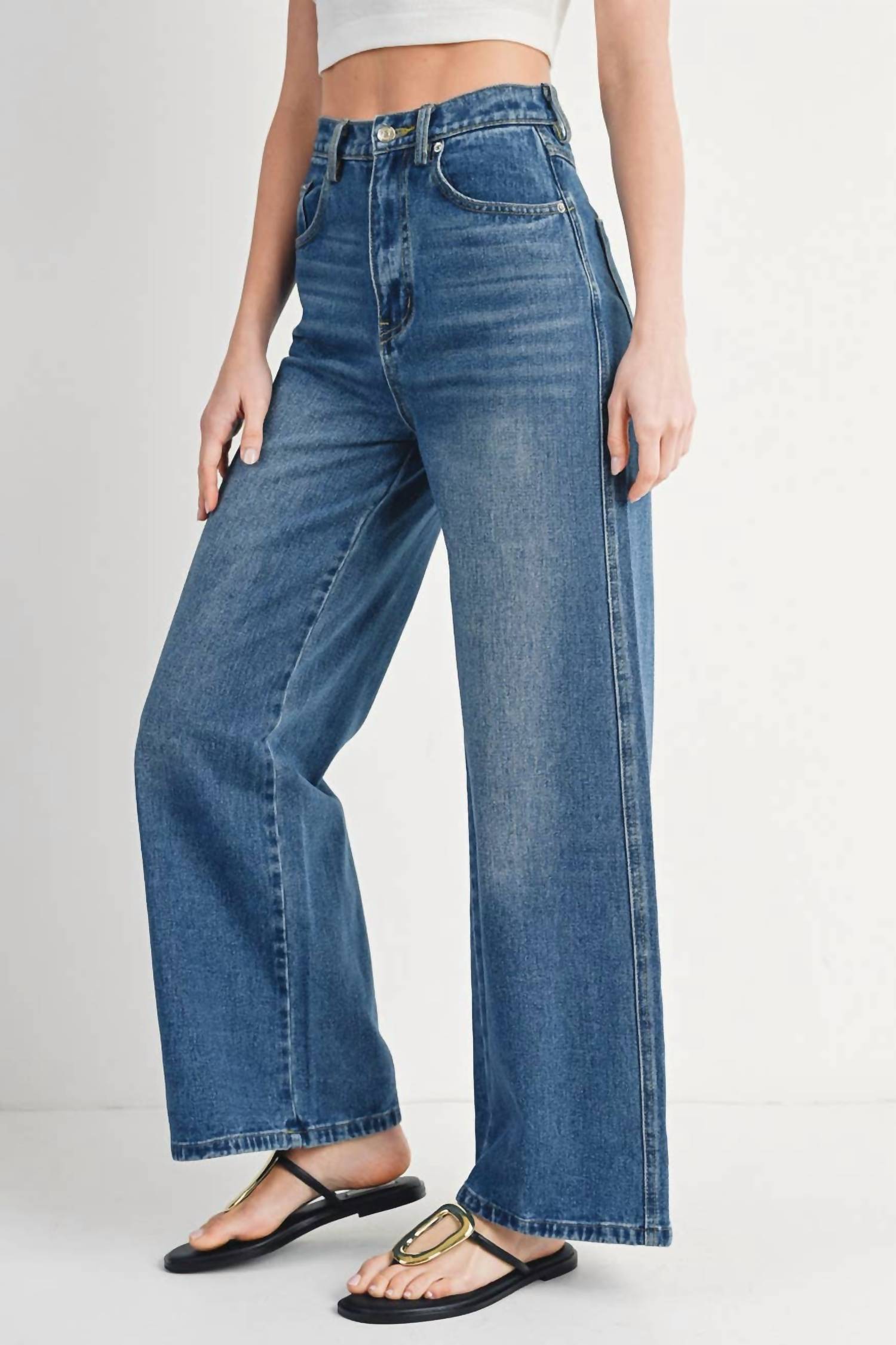 Bluivy - Women's Wide Leg Denim Jeans