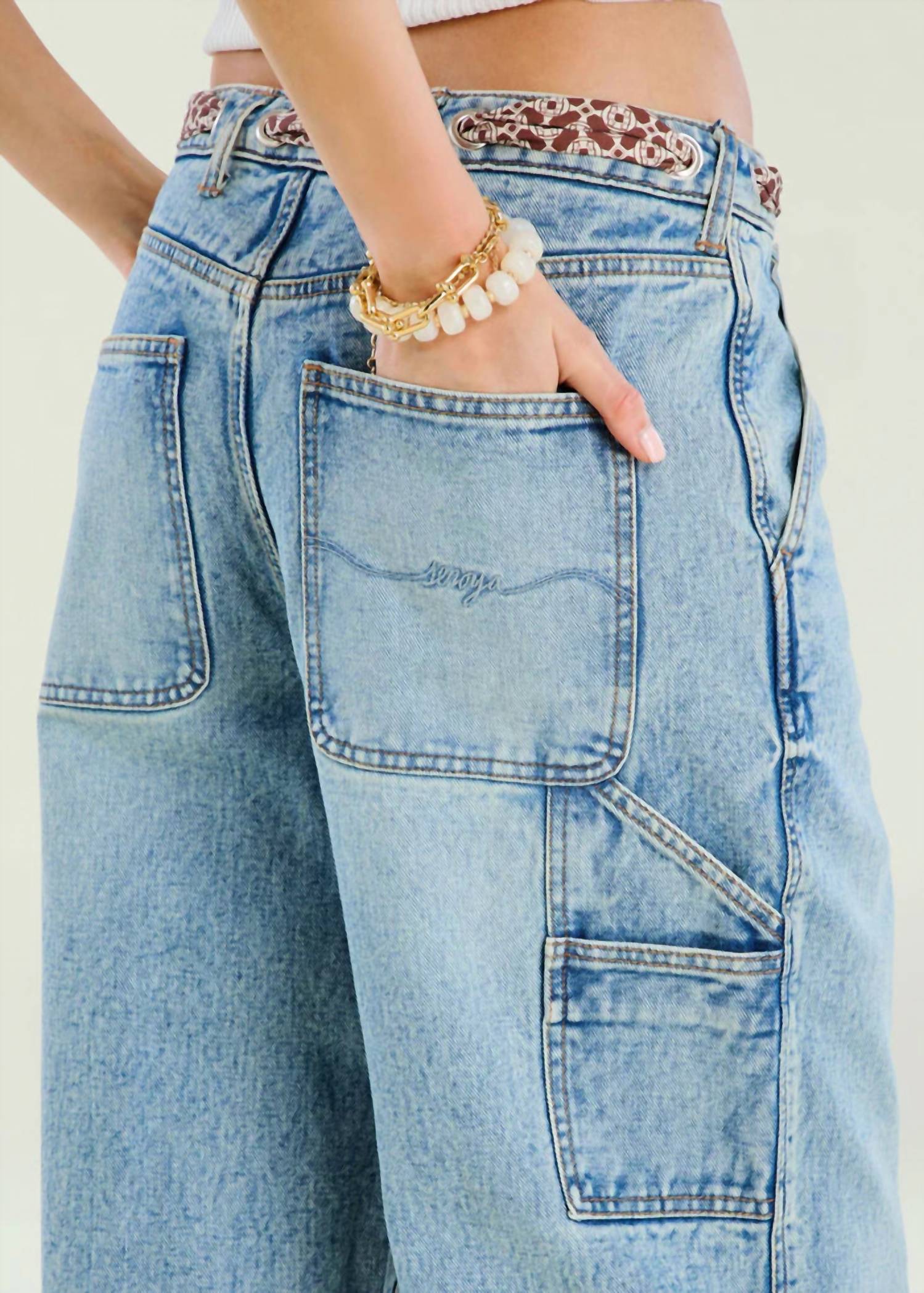 Ser.O.Ya - Bond Denim Relaxed Wide Pants