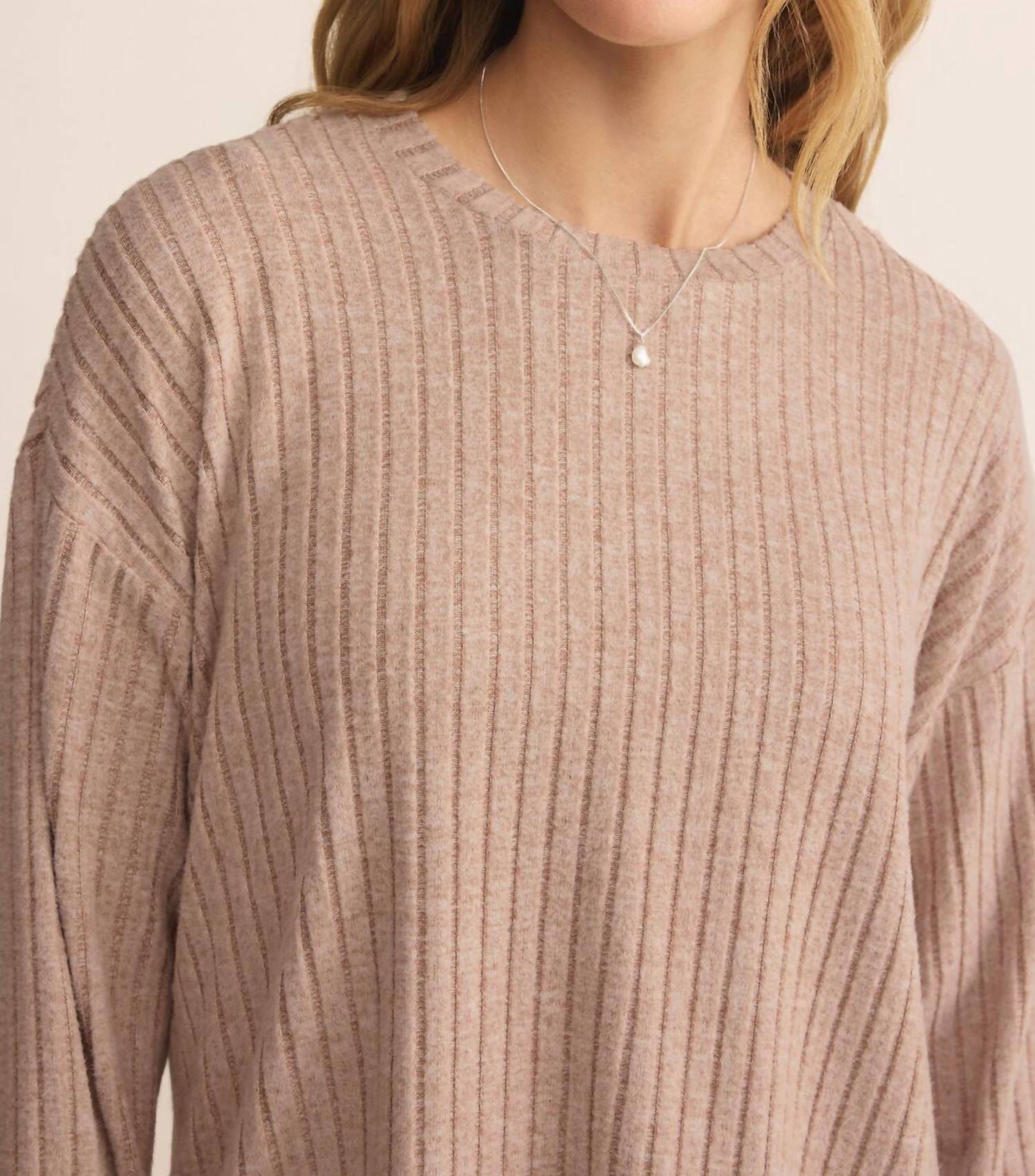 Z Supply - Daydream Rib Long Sleeve Top