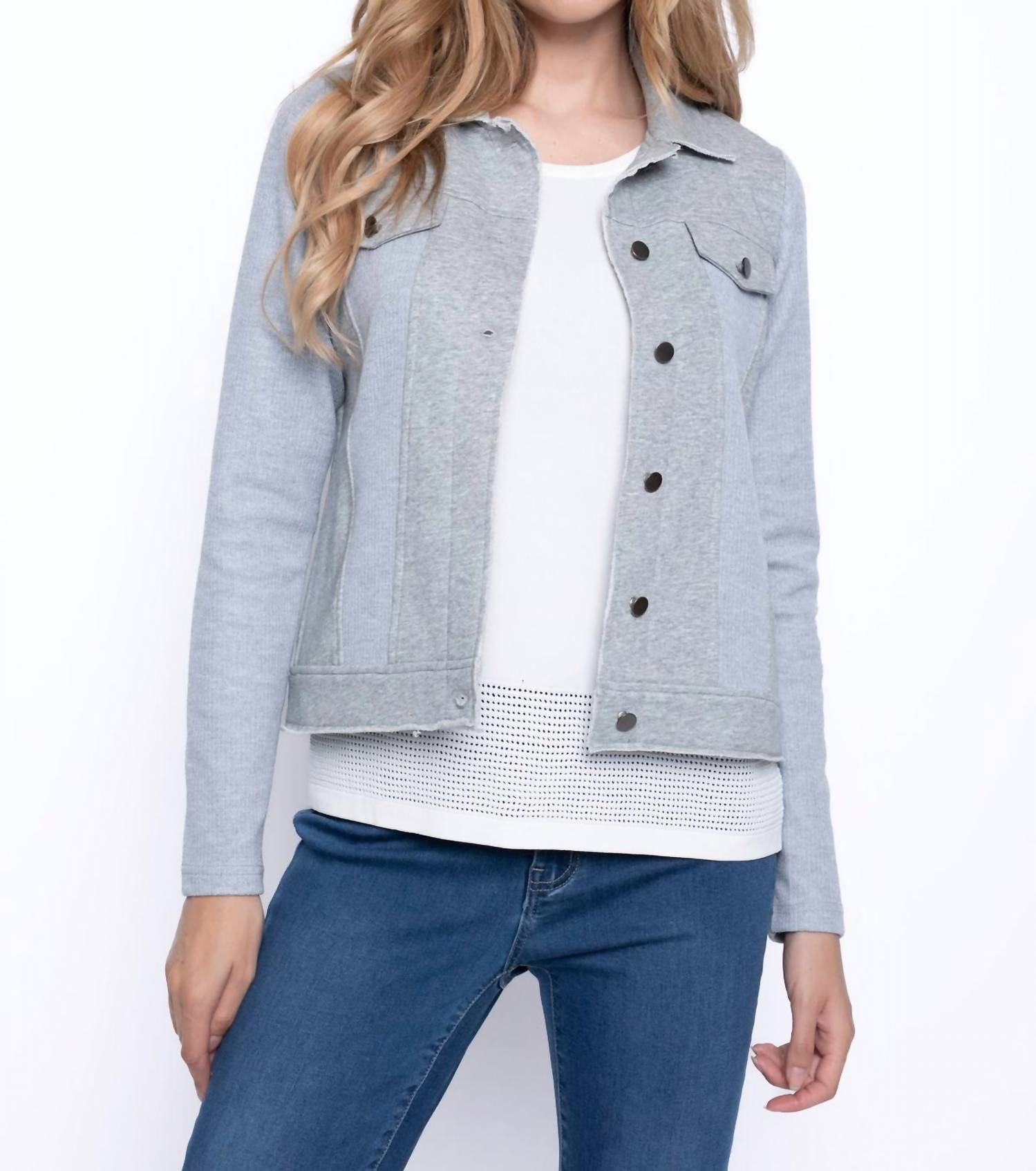 Picadilly - Rib Button-Up Jacket