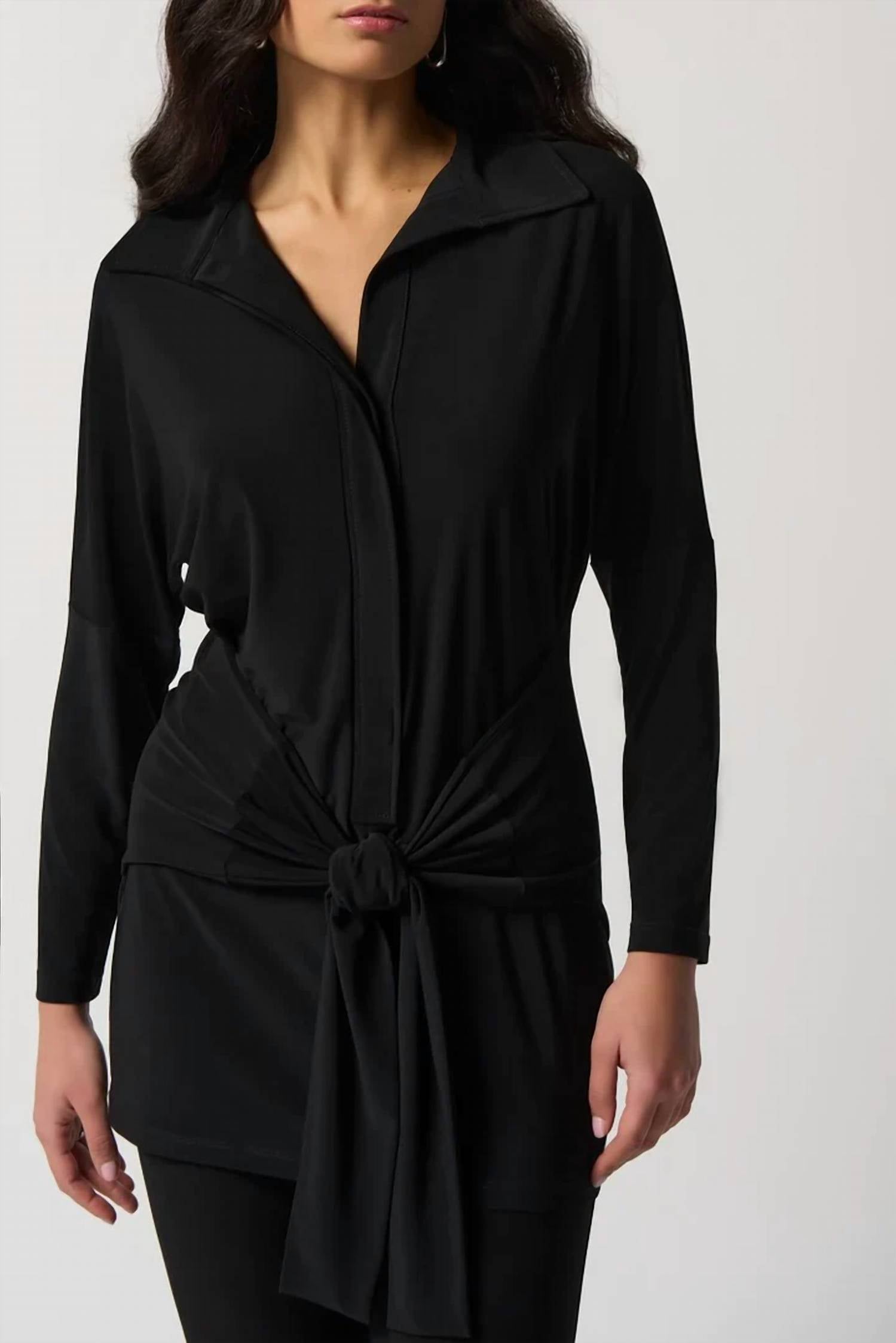 Joseph Ribkoff - Skyler Silky Knit Tie Front Tunic