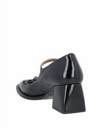 EMANUÈLLE VEE Women's Square Heel Leather Pumps in black - women's heels - alternate view