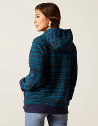 ARIAT Women's Hood Sweatshirt in dark river - women's top - alternate view