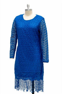 Michael K - Kora Lace Fringe Hem Dress