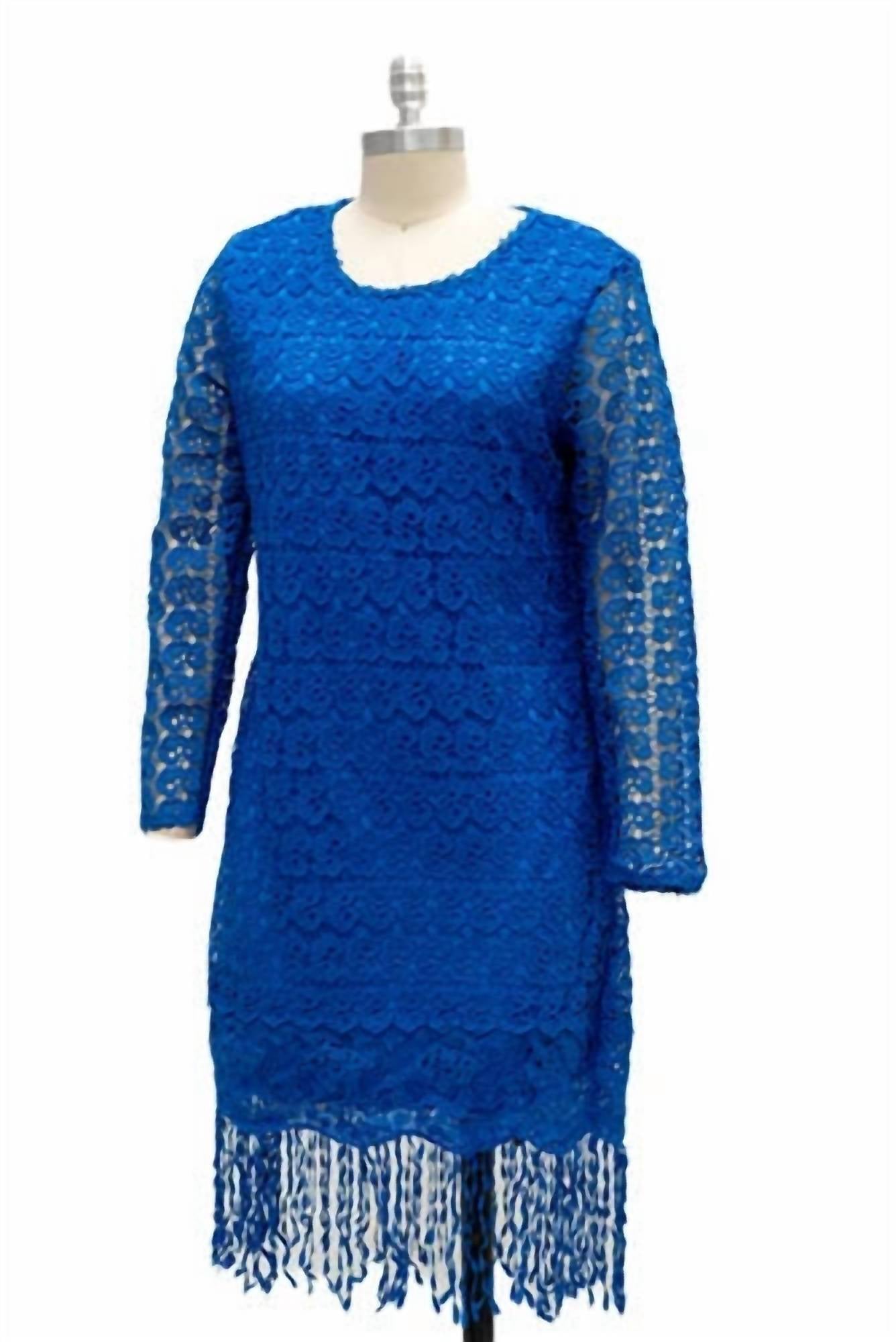 Michael K - Kora Lace Fringe Hem Dress