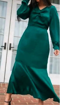 Andree By Unit - Whimsigoth Romantic Mermaid Satin Midi Dress