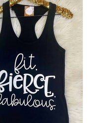 Gabriella Clothing - Women's Fit Fierce Fabulous Racerback Tank