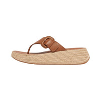 Fitflop - Women's F-mode Espadrille Adjustable Leather Flatform Toe Post Sandal