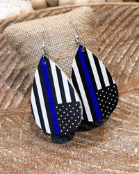 White Label - Women's Thin Line Teardrop Earrings