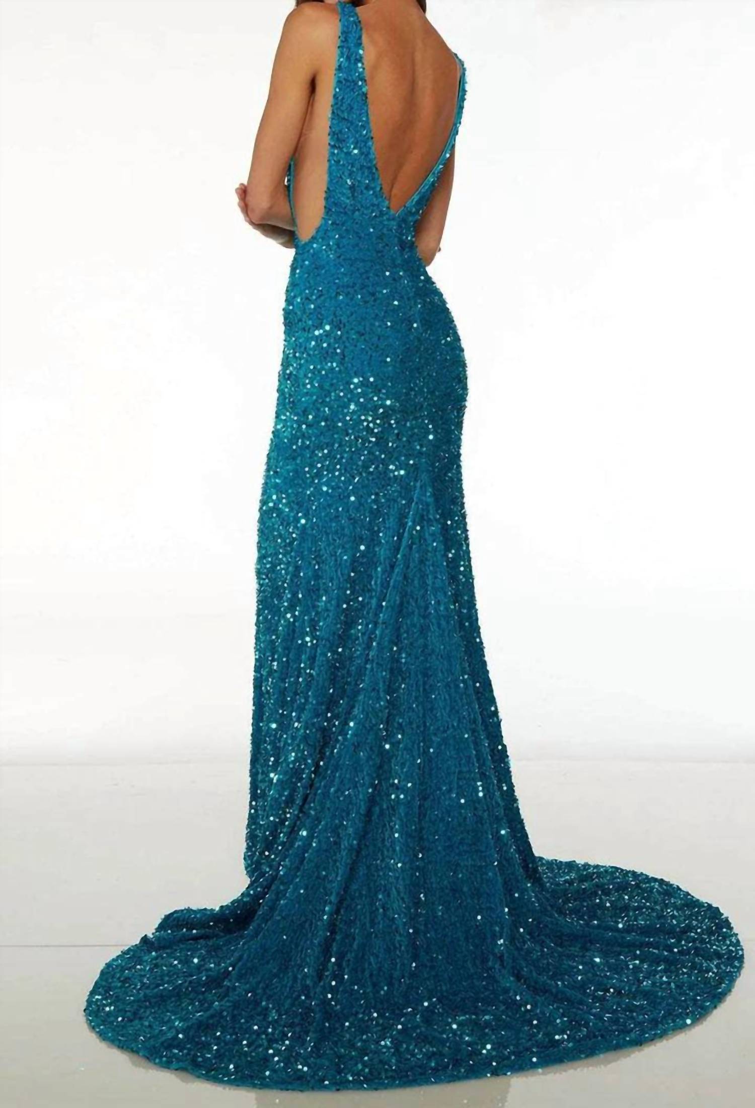 Alyce Paris - Open Back Sheath Evening Dress