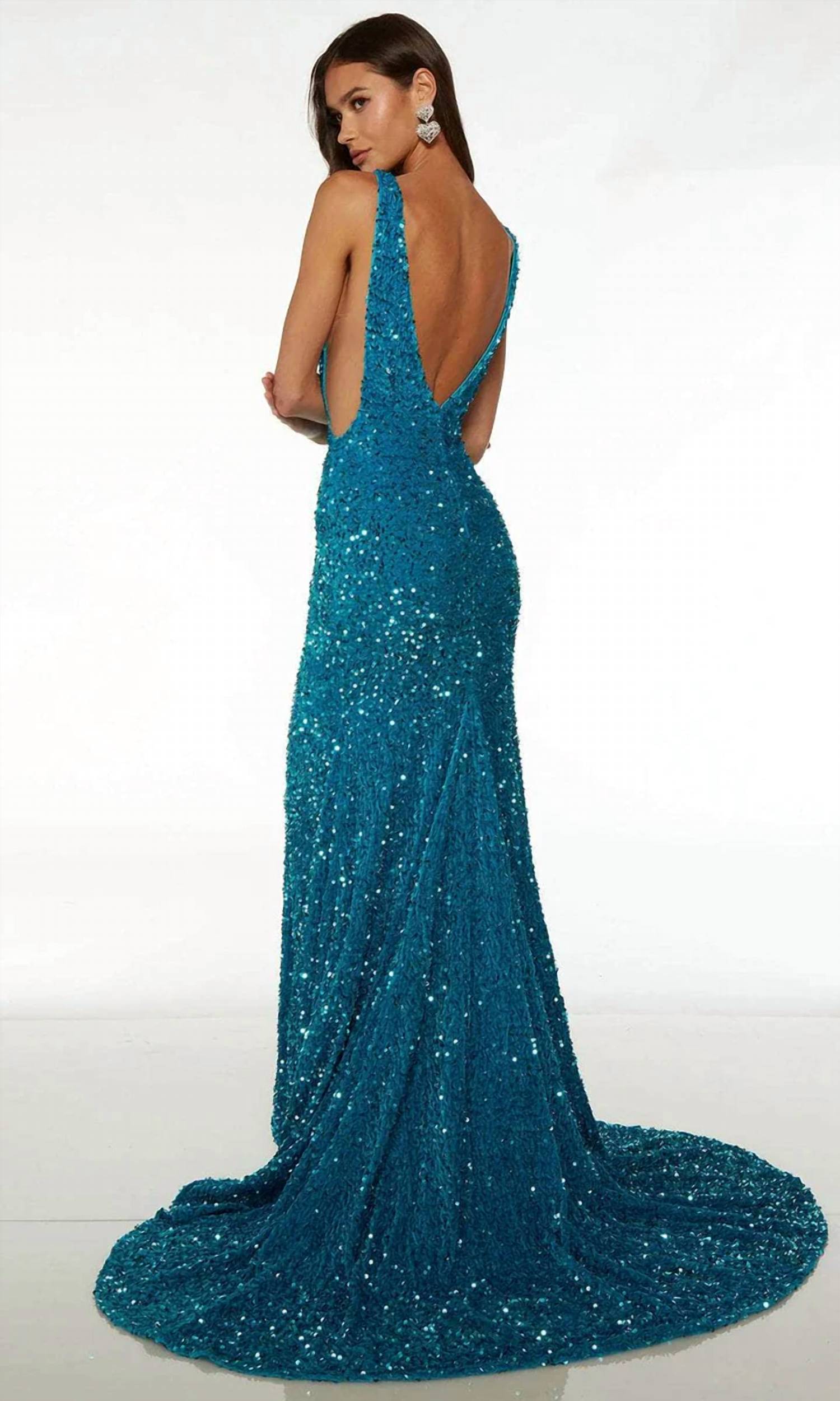 Alyce Paris - Open Back Sheath Evening Dress