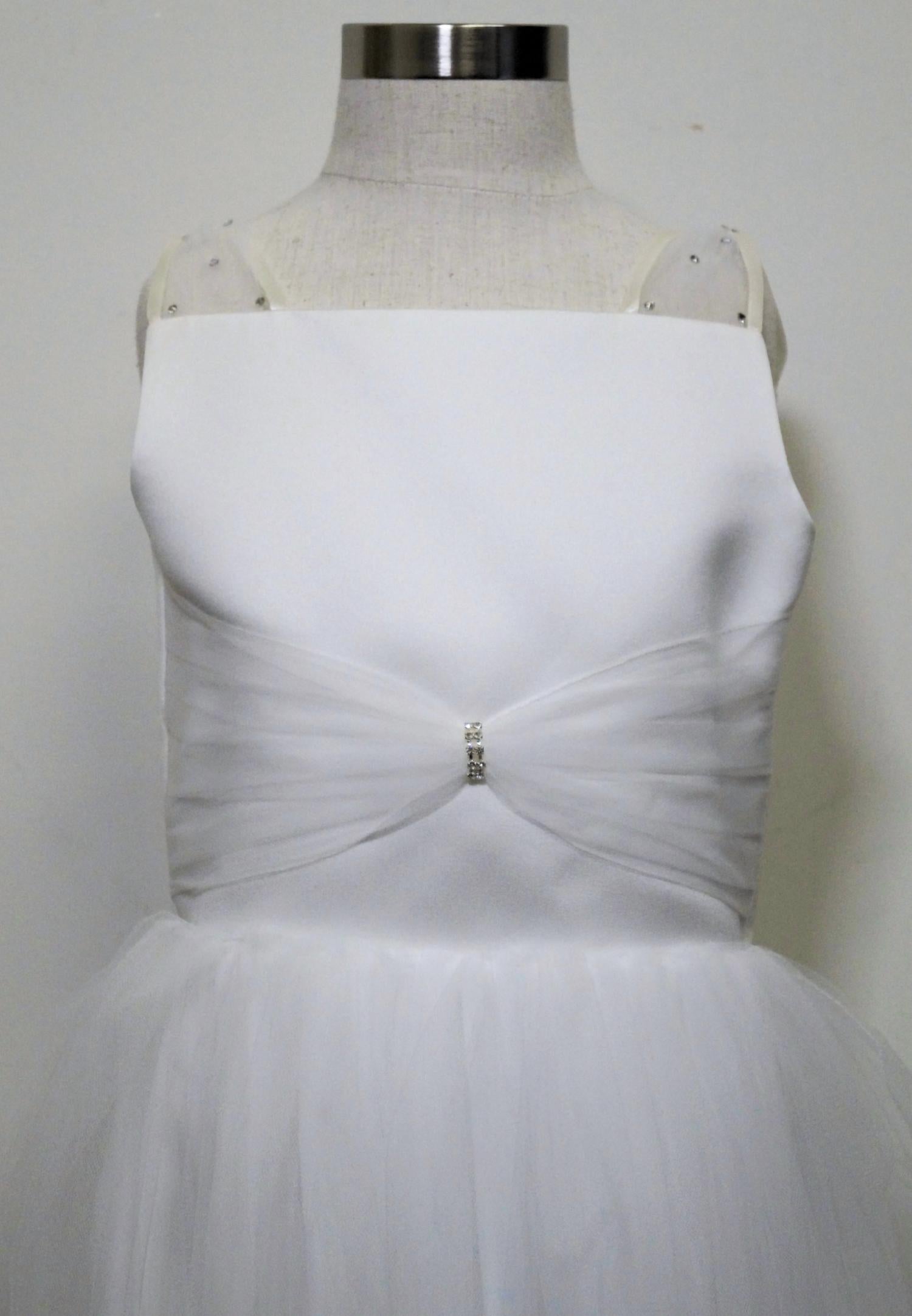 Tha Canadian Profile - Girl's Tulle And Satin With Double Ruffle Skirt Communion Dress