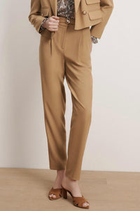 Veronica Beard - Wisteria Cropped High-waisted Belted Pant