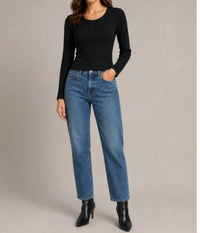 Mila Los Angeles - LS Ribbed Scoop