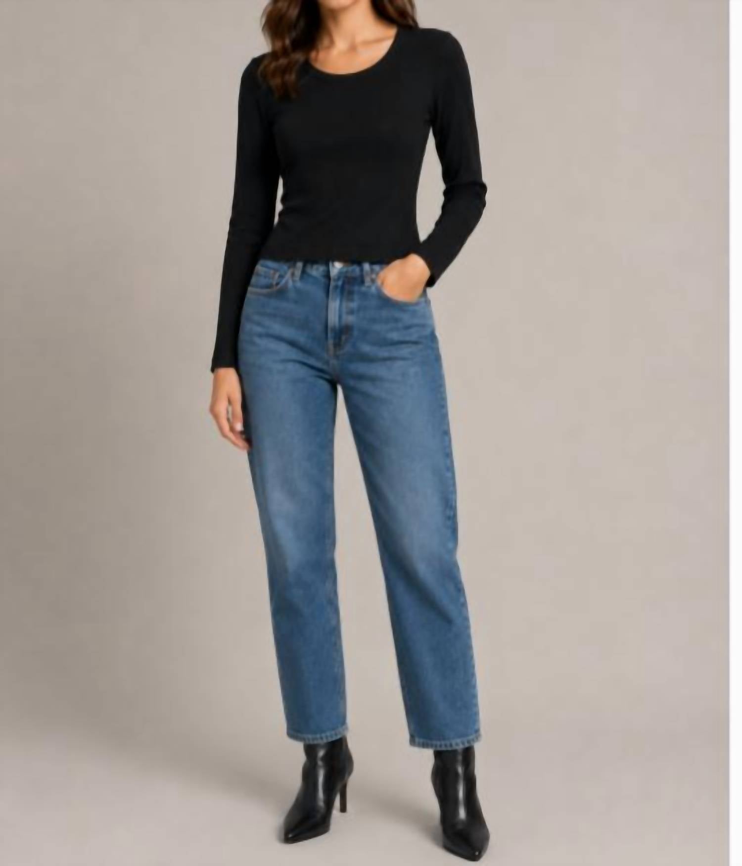 Mila Los Angeles - LS Ribbed Scoop