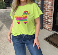 QUEEN OF SPARKLES Piñata Crewneck Tee in green - women's t-shirt - alternate view