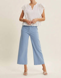 In February - Stretchy Cotton Linen Ankle Pants