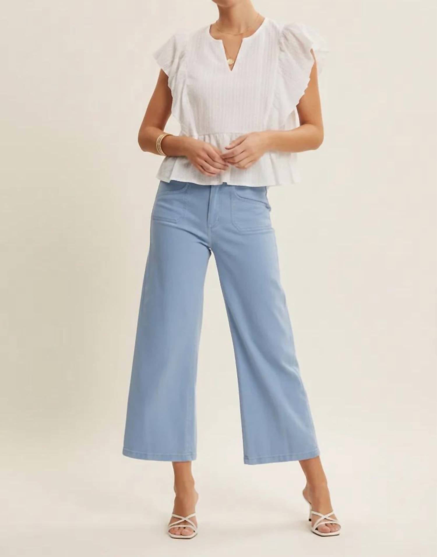 In February - Stretchy Cotton Linen Ankle Pants