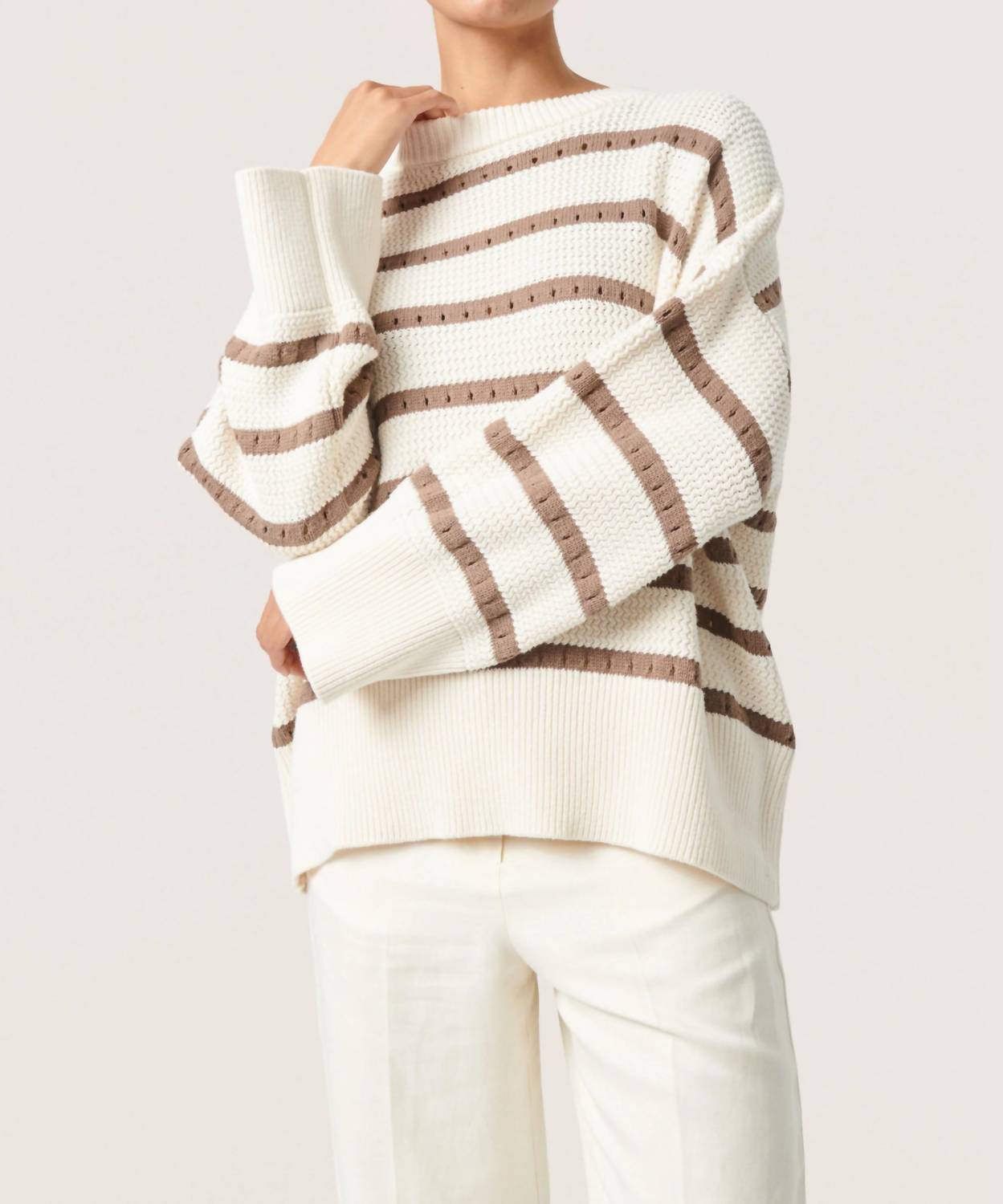 Soaked In Luxury - Ravalina Stripes Casual Fit Pullover