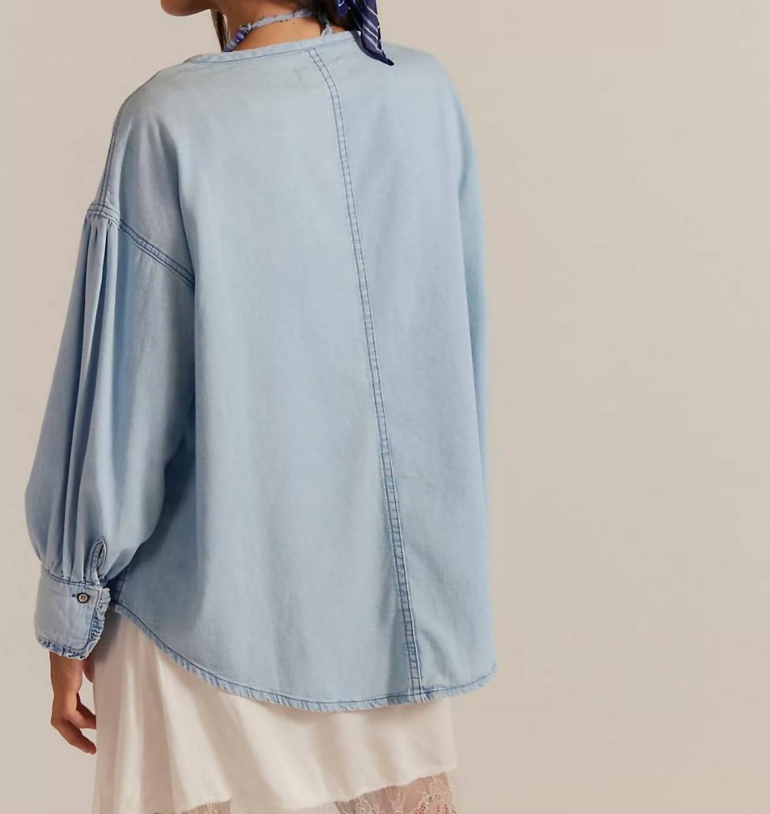 Free People - Denim Dreaming Pullover