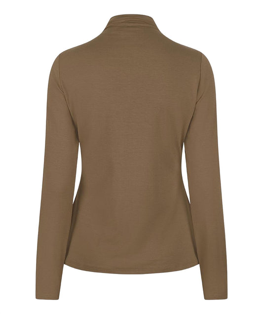 Esqualo - SMOCKED LONG SLEEVE TOP