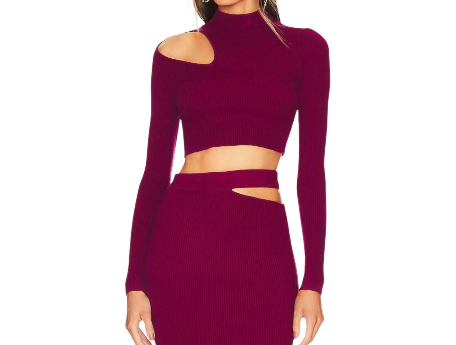 Michael Costello - Annalisa Cutout Knit 2-piece Set