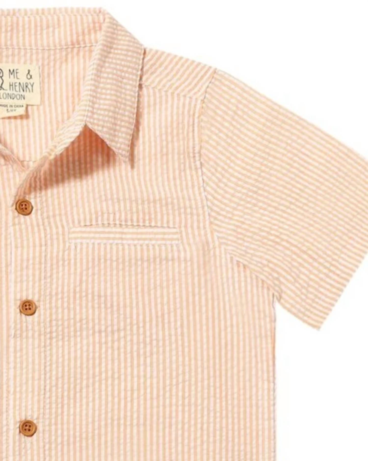 Me & Henry - Boy's Newport Seersucker Stripe Shirt