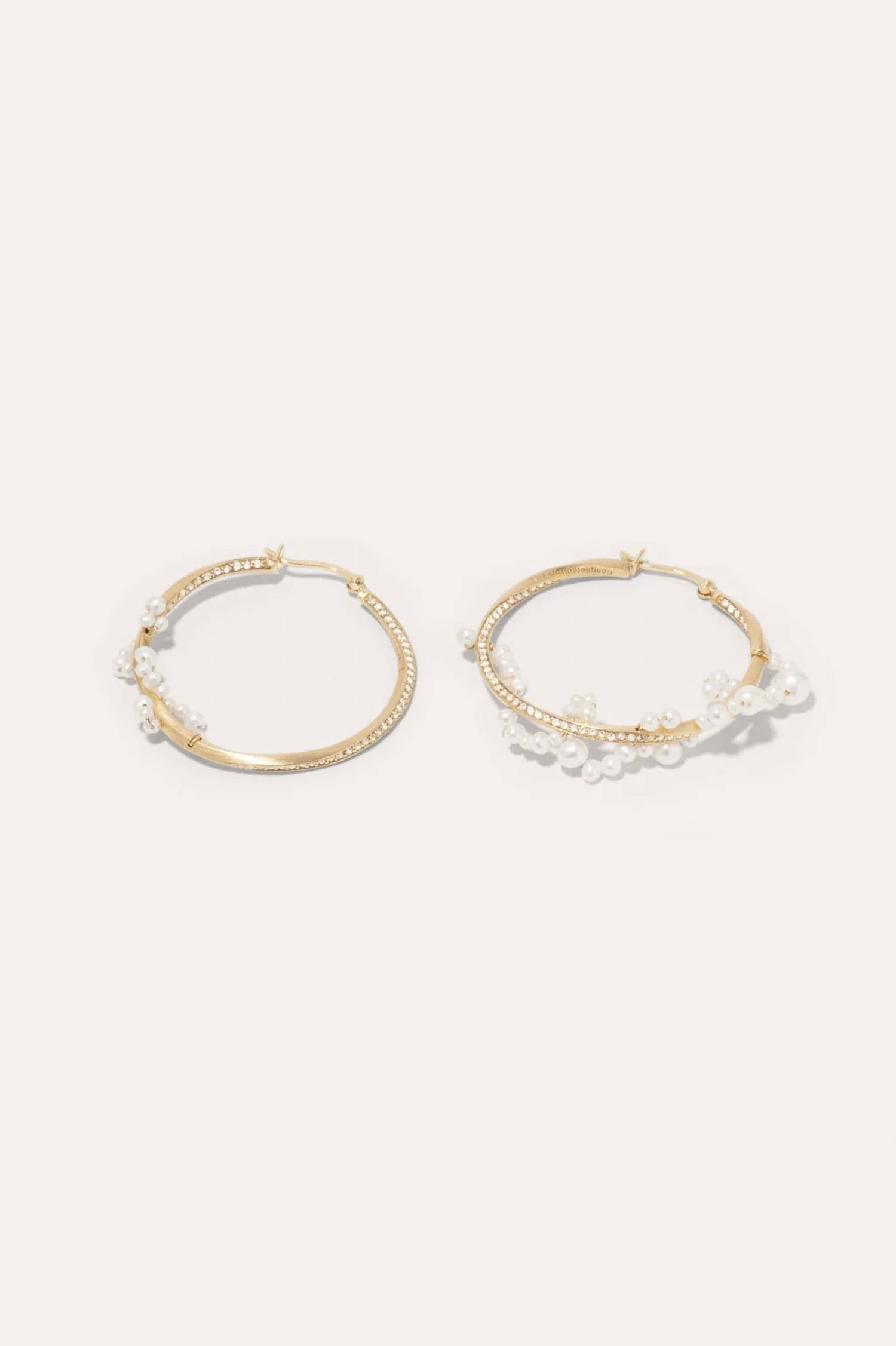Completedworks - Women's Blast Off Pearl And White Topaz Vermeil Earrings