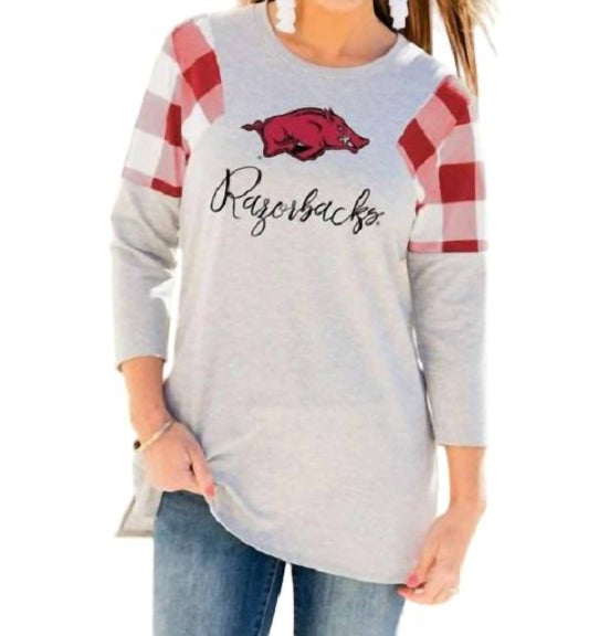 Gameday Couture - University of Arkansas Get in Check Tunic