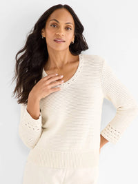 Nic + Zoe - Edged Pop Stitch Sweater