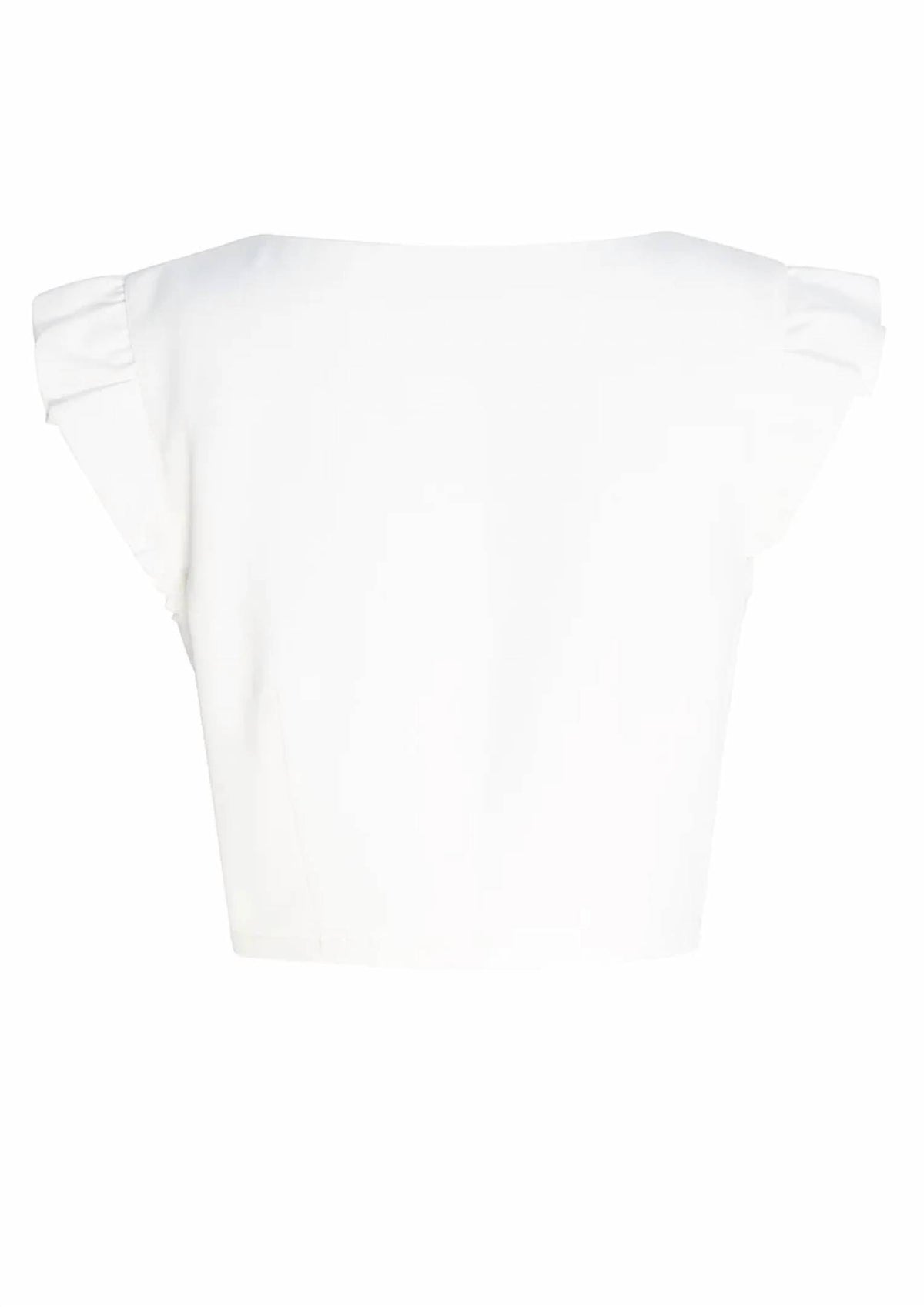 Circular Path - Crop Bustier Mini Puff Cap Sleeve Top