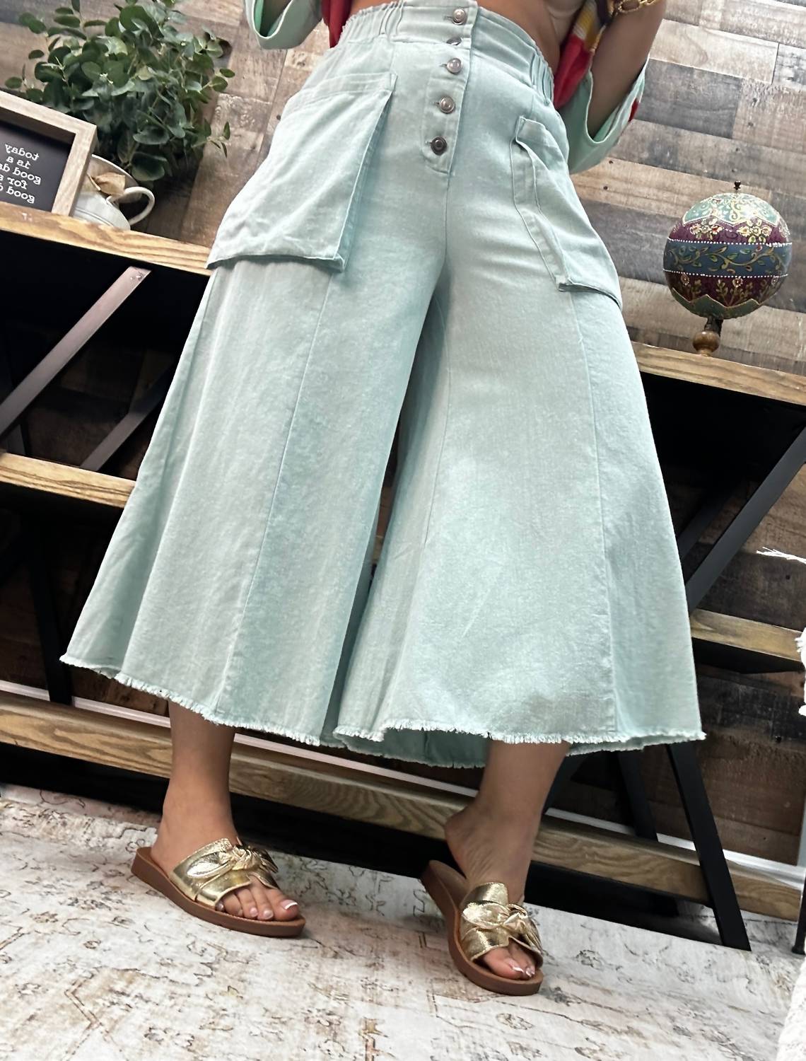 Sew In Love Women's Like Love Capri Pant in love women s like love capri pant in sage green - women's pants