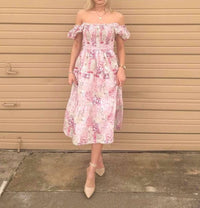 Aureum - Abigail Patchwork Tiered Midi Dress