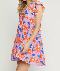 Entro - Floral Tiered Babydoll Dress