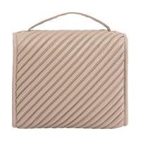 Joan & David - Women's Large Diagonal Quilted Hanging Toiletry Case