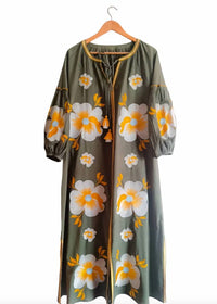 Tela Luxury Mercantile - Olive Oil Maxi Dress