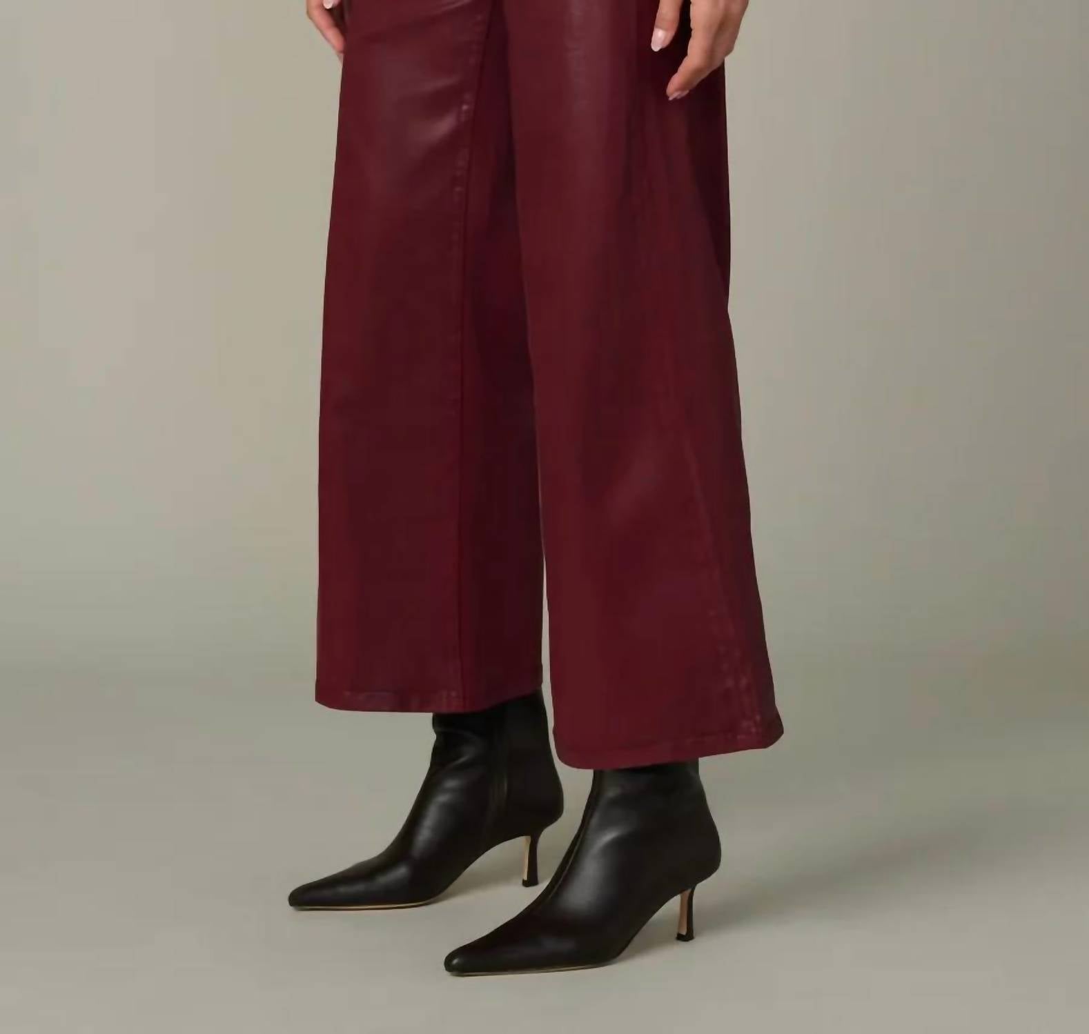 Joe'S Jeans - Mia Wide Leg Ankle Coated Pants