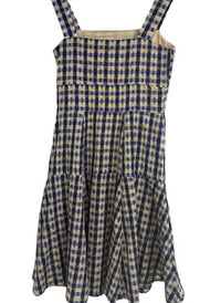 Rosie Assoulin Women's Skater Dress in seersucker check - women's dress - detail view