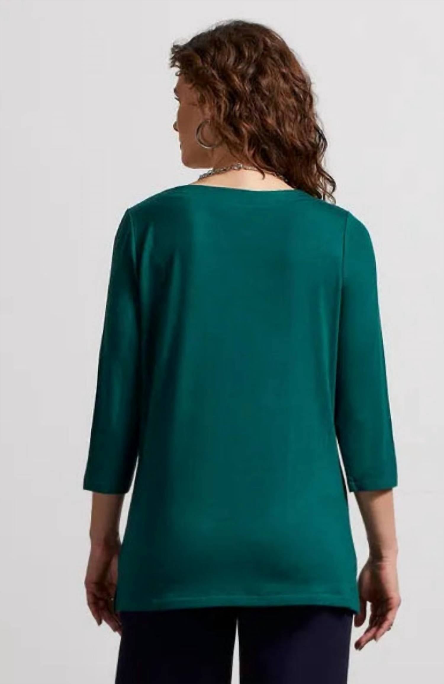 Soft French Terry Boat Neck Top