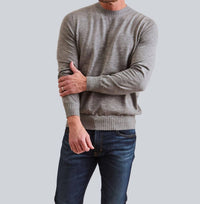 Fioroni Cashmere Duvet Cashmere Crewneck Sweater in grigio grey - women's sweater - alternate view