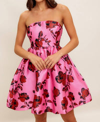 Flying Tomato - Strapless Seduction Woven Mini Dress