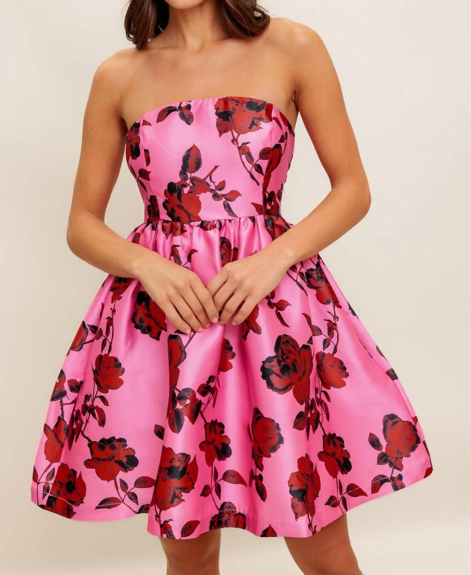 Flying Tomato - Strapless Seduction Woven Mini Dress