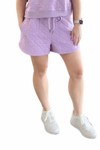 Entro - Quilted Drawstring Waist Shorts