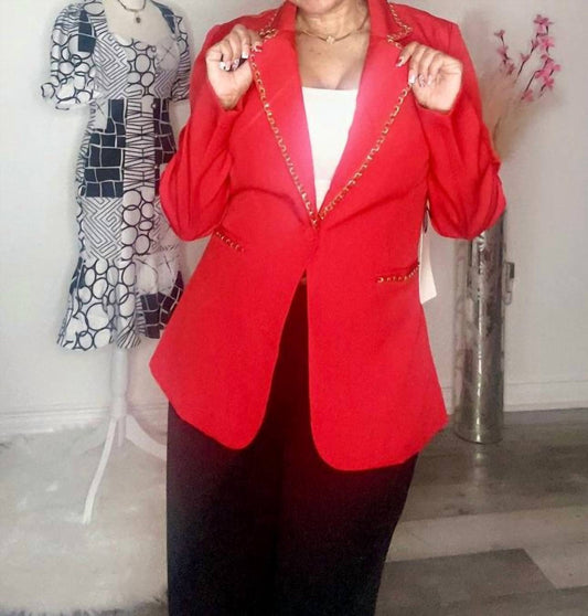 Milk & Honey - Chain Detail Blazer