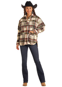 Rock & Roll Cowgirl - Plaid Shacket With Fringe