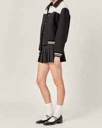 English Factory - Vegan Leather Bomber Jacket