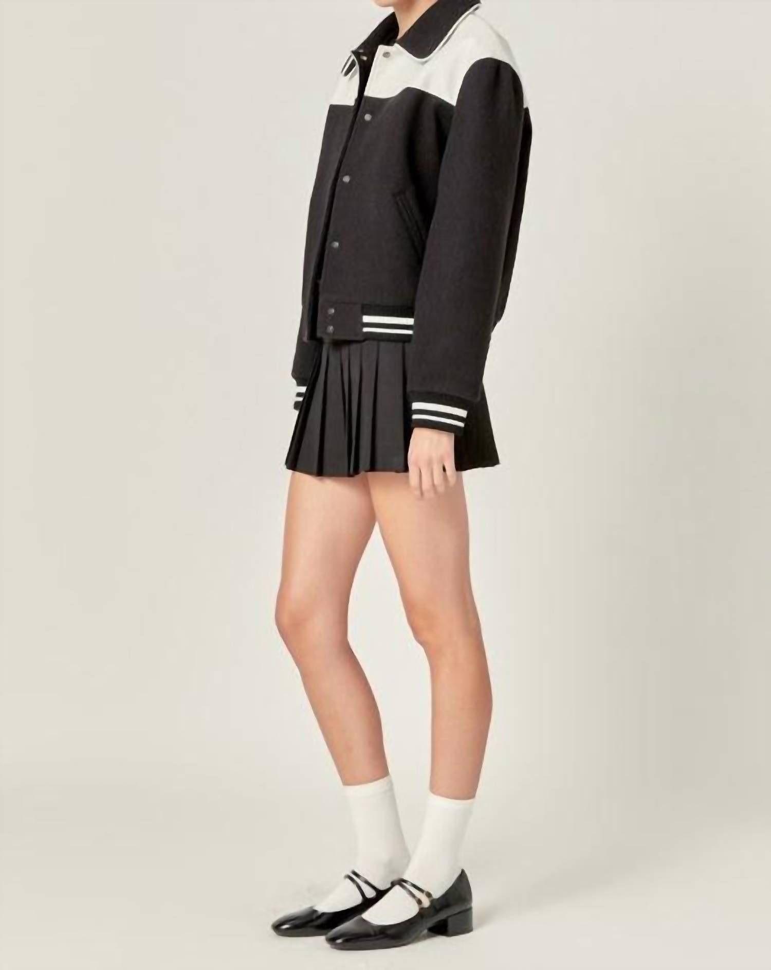 English Factory - Vegan Leather Bomber Jacket